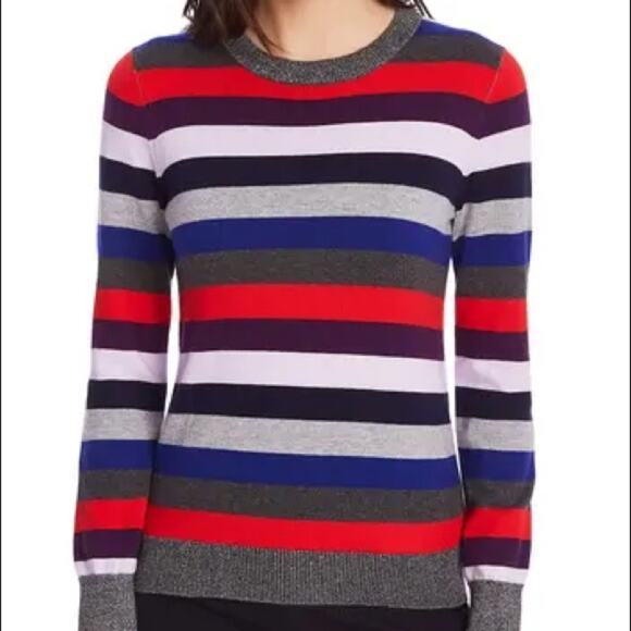 Court & Rowe NEW Metallic Stripe Sweater XLarge - Picture 1 of 8
